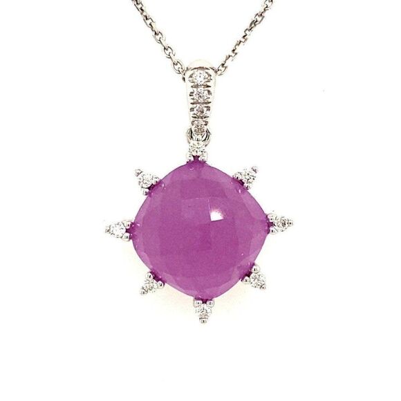 No brand / Not sure Jewelry - 14k Purple Gem/Diamonds Necklace